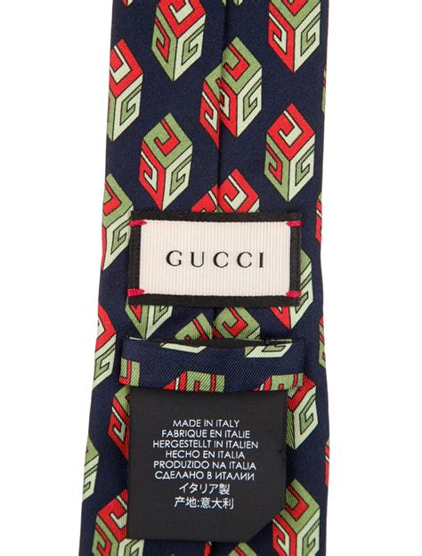 gucci tie labels